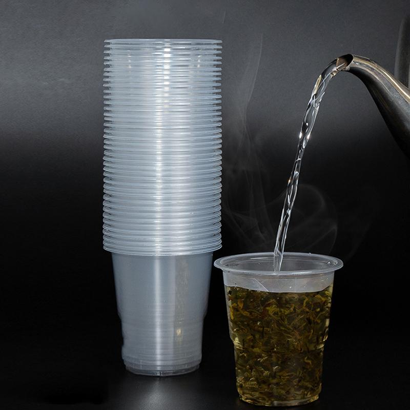 Disposable High-Temperature Resistant Plastic Cups Household Transparent Thickened Drinking Cups