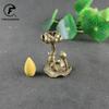 Antique Copper Lotus Flower Goldfish Figurines Miniatures Small Ornament Creative Vintage Brass Censer Home Decor Incense Burner