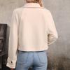 Autumn and Winter New Jacket Cardigan Women's Button-down Lapel Fleece Short Coat
