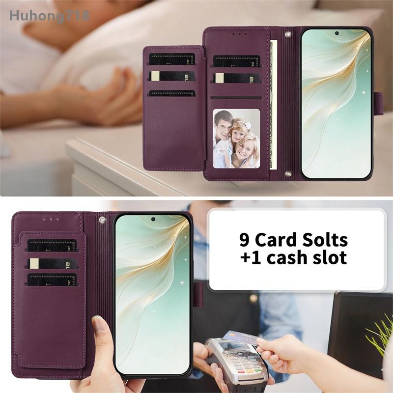 For Itel A90 City 100 200 P40 P55 P55T P665L Power 70 Plus 4G 5G Flip Wallet Case Leather Cover With Card Slots Hand Strap Wireless Charging