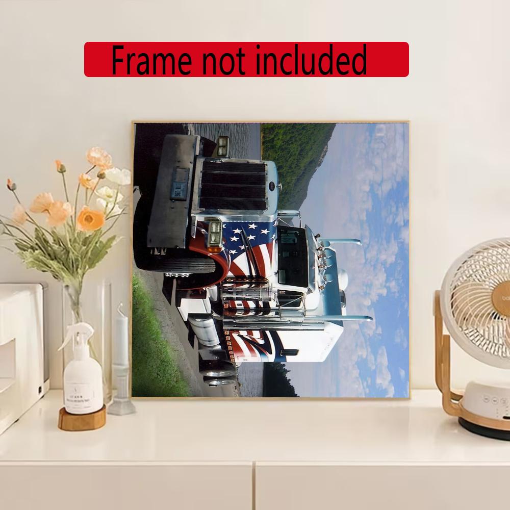 Kenworth 5D Diamond Painting Round Diamond Rhinestones Mosaic Diamond Embroidery Wall Paintings Rhinestones Gift Frameless