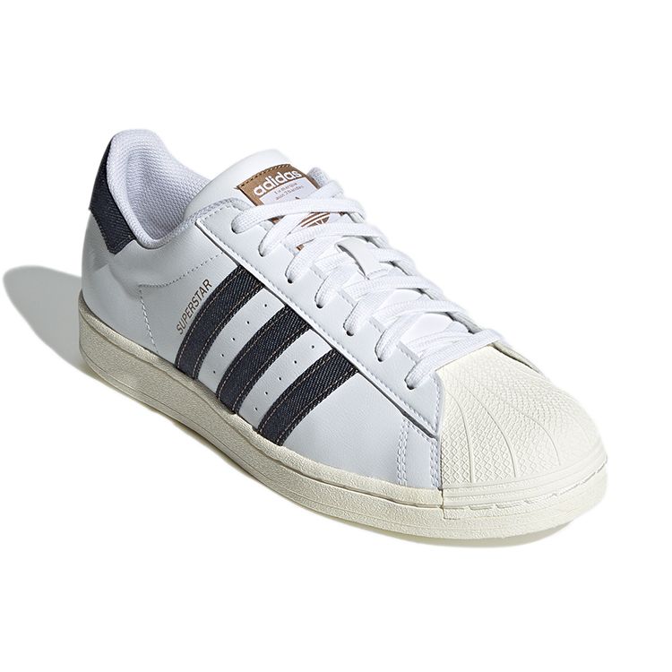 Adidas Originals Superstar Low Top Sneakers Unisex Sneakers White Blue GX5187