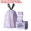 Household Heavyduty Drawstring Trash Bags With Thick Pe Material And Large Size For Kitchen Waste Collection