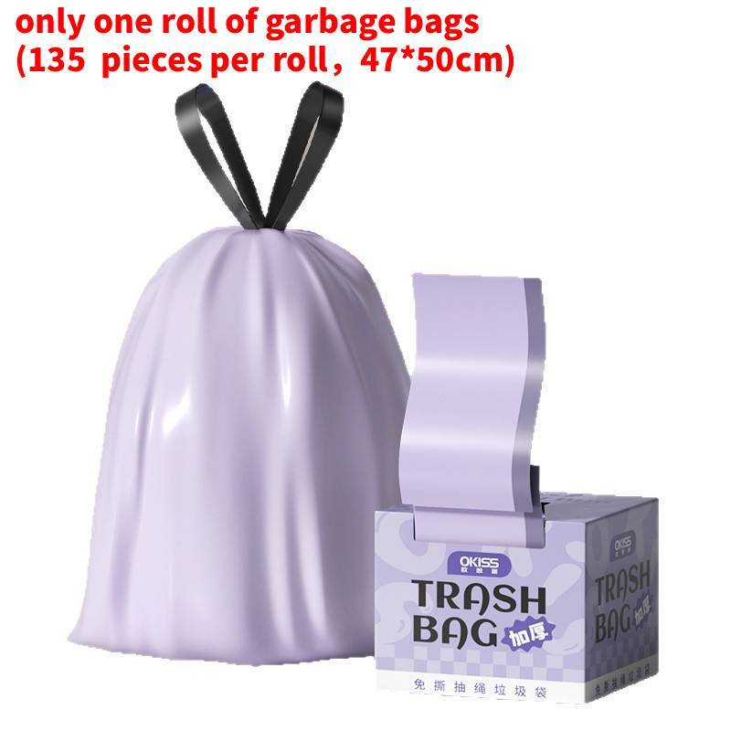 Heavy Duty Drawstring Garbage Bags For Home Use With Pe Material And Thickened Design For Kitchen Waste Disposal