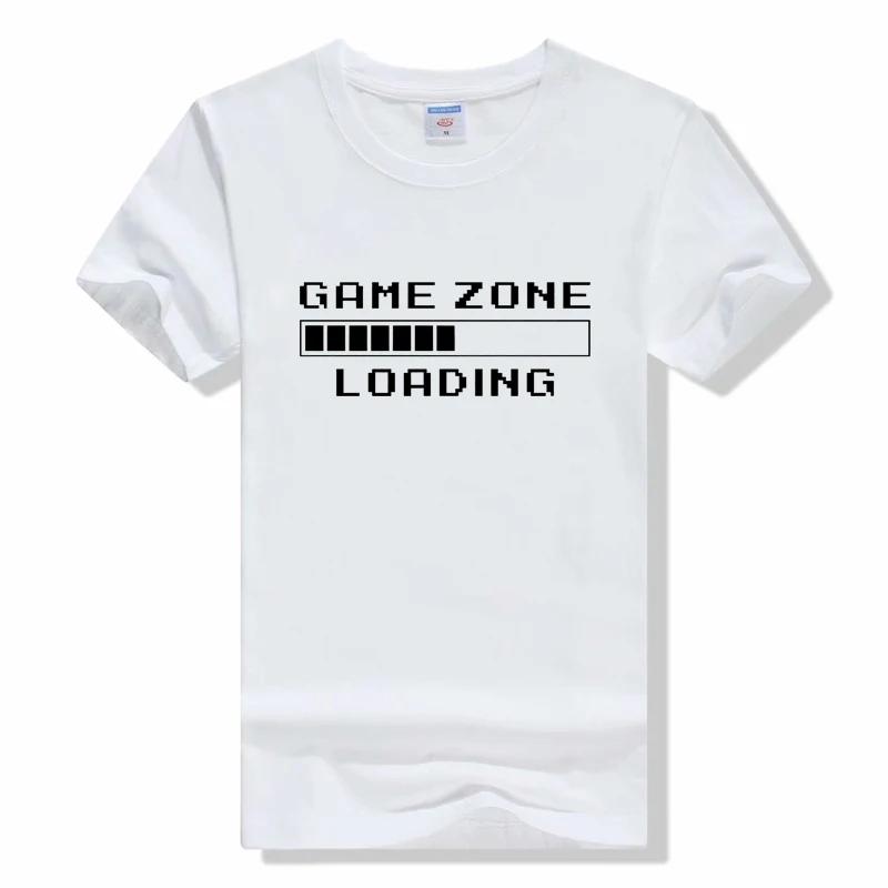 Summer Game Zone Loading Print T Shirt Cotton Game Zone Loading   Graphic Sporty T-shirts Tee Streetwear T shirts