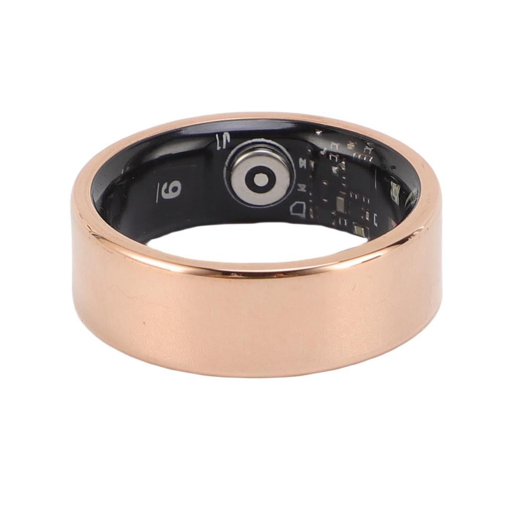 Smart Ring Rose Gold IP68 Water Proof Sleep Fitness Body Temperature Step Counting Ring for Reading Page Turning