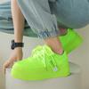 Men’s Sports Shoes White Skateboard Shoes Student Fashion Elevator Height Increase Green Running Sneakers Plus Size