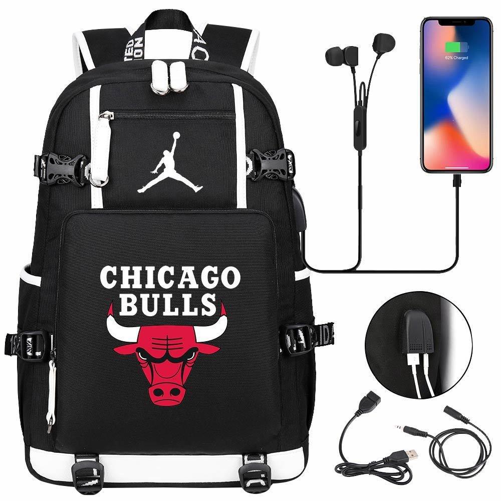 Large Capacity USB Charging Backpack for Teenage Students Boys Girls Casual Travel Basketball Collection Bookbag