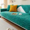 Plush Sofa Cushion Winter Warm Thick Lambskin Blanket Cushion Non-Slip Sofa Cover Winter Backrest Towel