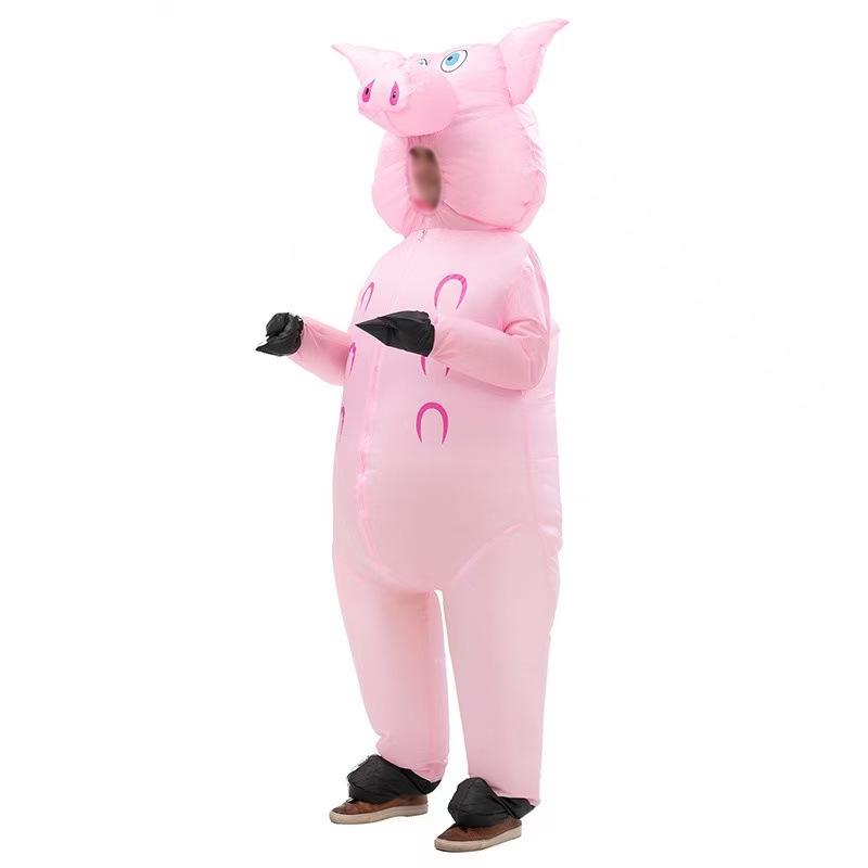 Pink Pig Inflatable Costume Jumpsuit for Party & Performance