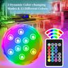 LED Pool Light 15 Colors Water Resistant RGB Submersible Pond Light Underwater Lamp with Remote Control for Outdoor
