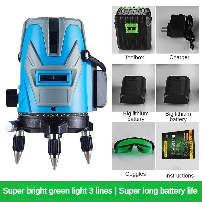 2/3/5 Line Green Light Laser Level High Precision Auto Self Leveling Strong Light Level 360° Horizontal and Vertical Cross Laser Projector 135 * 195mm