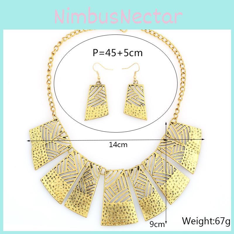 Retro Geometric Alloy Necklace With Chain For Casual Accessories And Gift