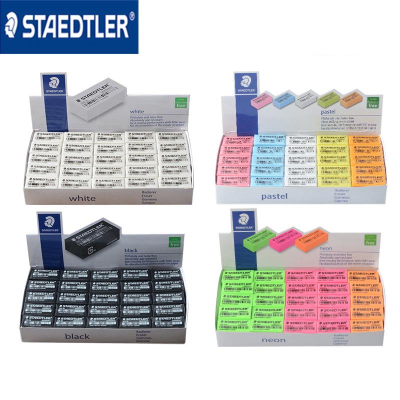 STAEDTLER Eco-Friendly PVC-Free Colorful Eraser for Students Neon 3-color Mix Single