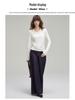 2025 Autumn Women's Slimming Two-Piece Faux Layered Knit Long Sleeve Top