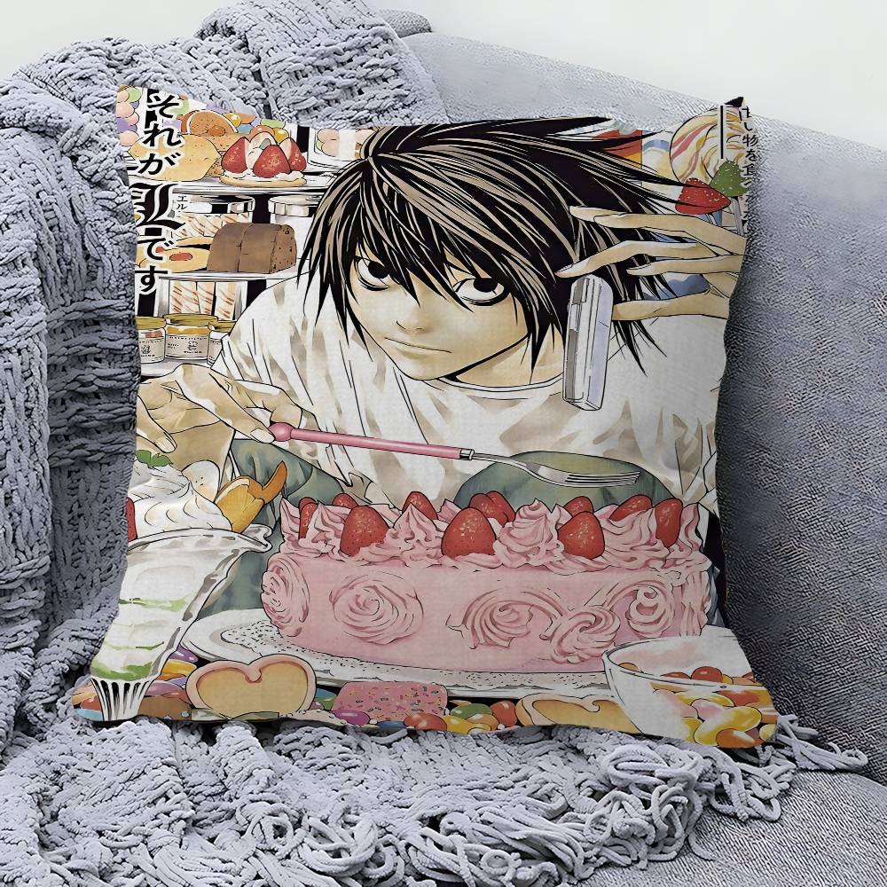 

Anime DDeath Note Lucky Dragon Pillow Cover Sofa Cushion Cover Home Room Decoration Children Gift 30x30 cm
