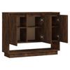 Sideboard Smoked Oak 97 x 31 x 75 cm Wood Based Material