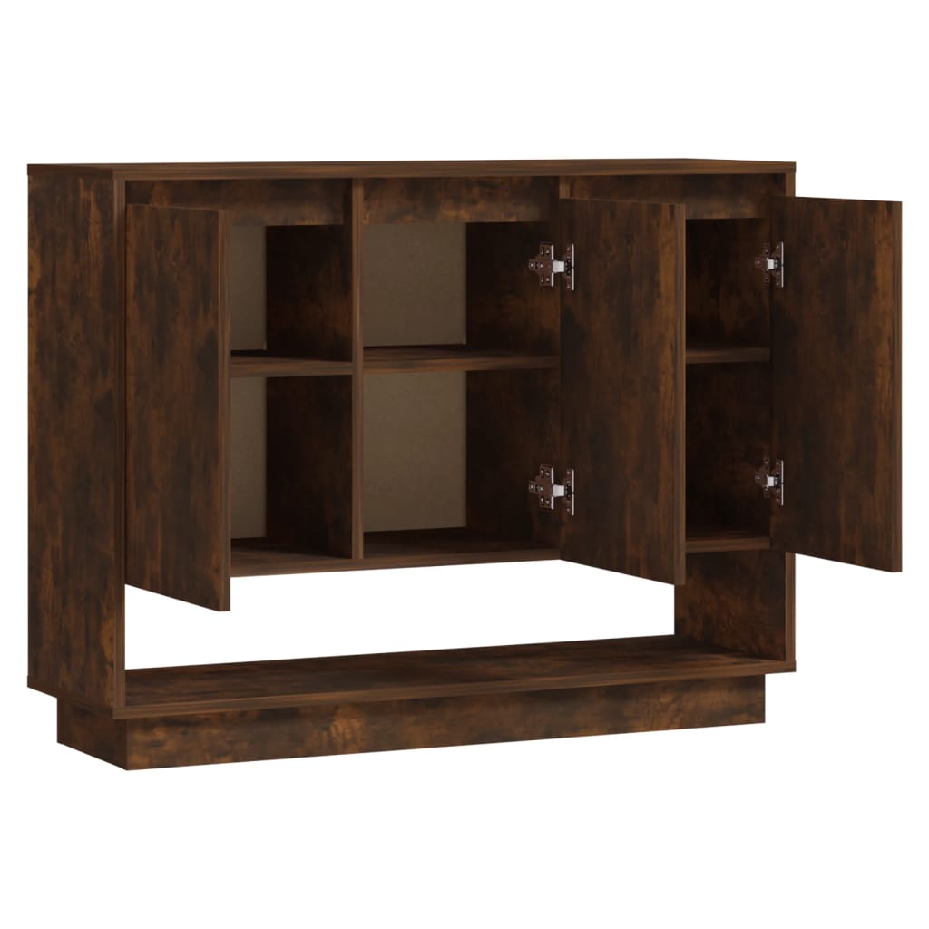 Sideboard Smoked Oak 97 x 31 x 75 cm Wood Based Material