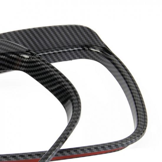 Carbon Fiber Style Side Door Mirror Visor Molding Trim For Mitsubishi Outlander