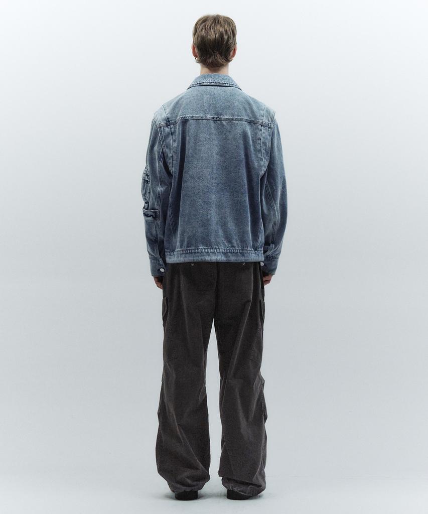 Insilence Boxy Fit Denim Trucker Jacket Blue