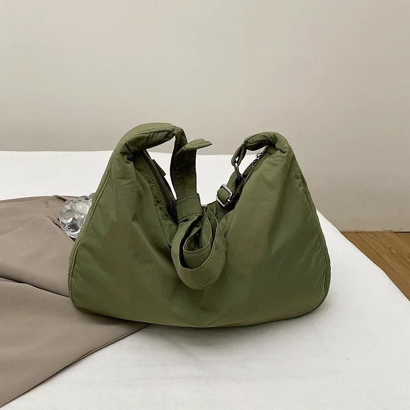 Crossbody Bag with Custom Niche Design  Three-dimensional Hollow Fabric Shoulder Bag  Large Capacity  Travel Storage