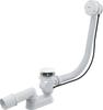Siphon de baignoire, bouchon automatique, blanc