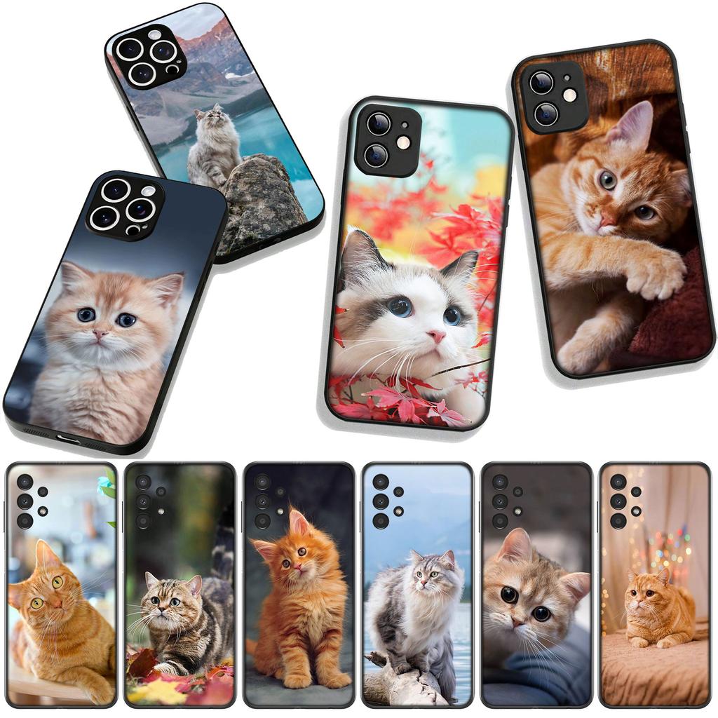 Cover for Motorola Moto G04 G13 G14 G22 G23 G20 G32 G34 G35 G64 G82 G84 G53 G60 G72 E14 E15 E13 E22 E20 Phone Case Kitten Cat