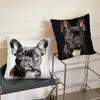 1pc Cute Pet Mini French Bulldog Pillow Case Square Bedroom Sofa Leisure Comfort Cushion Car Living Room Home Decoration