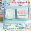 Multicolor Contrast Handle Dopa Amine Pencil Case With Large Capacity For Students And Office Use