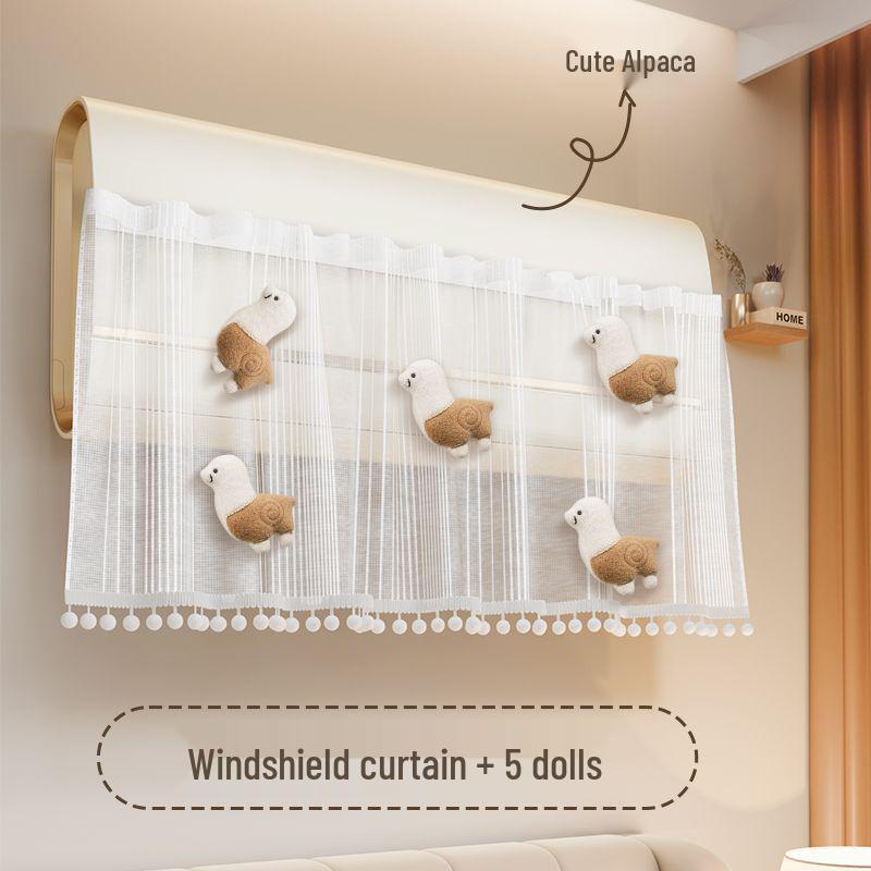 Duvara Monte Bebek Güvenli Klima Kalkanı: Tül Perde ile Doğrudan Darbeleri ve Tozu Önler