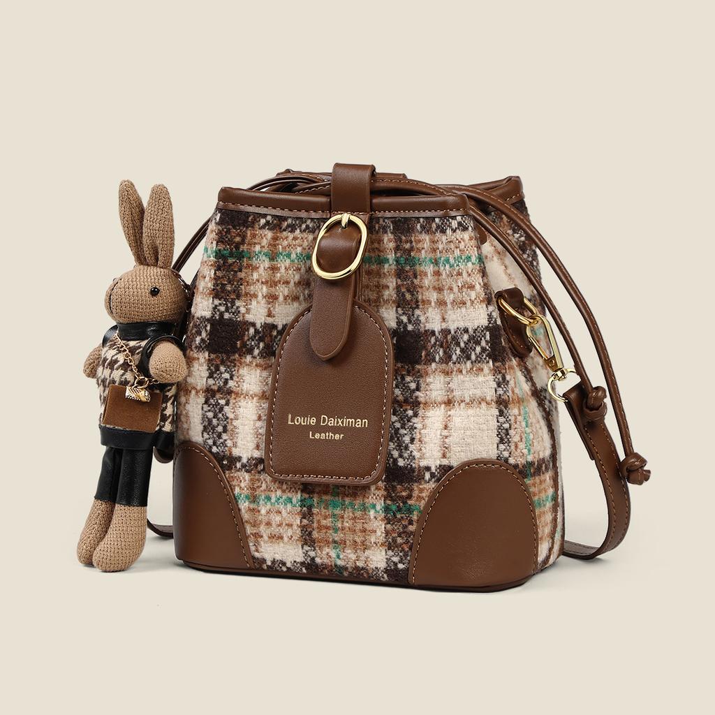 Bag Women'S Messenger Bag Premium Sense Commuter Shoulder Bag Birthday Gift Bucket Bag Bag Bag