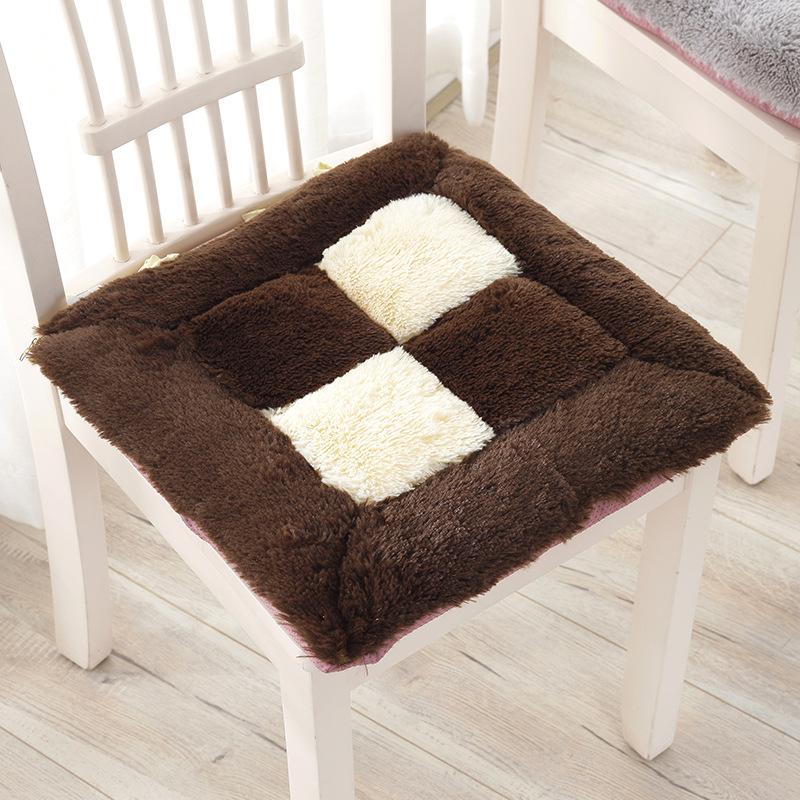 Fortykket Stol Krakk Pute Sittepute på Gulvet Student Ni-ruters Stolpute Plysj Rumpepute Kontor Langvarig Sittepute