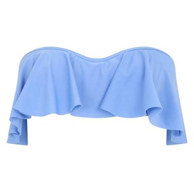 Womens/Ladies Frill Bandeau Bikini Top