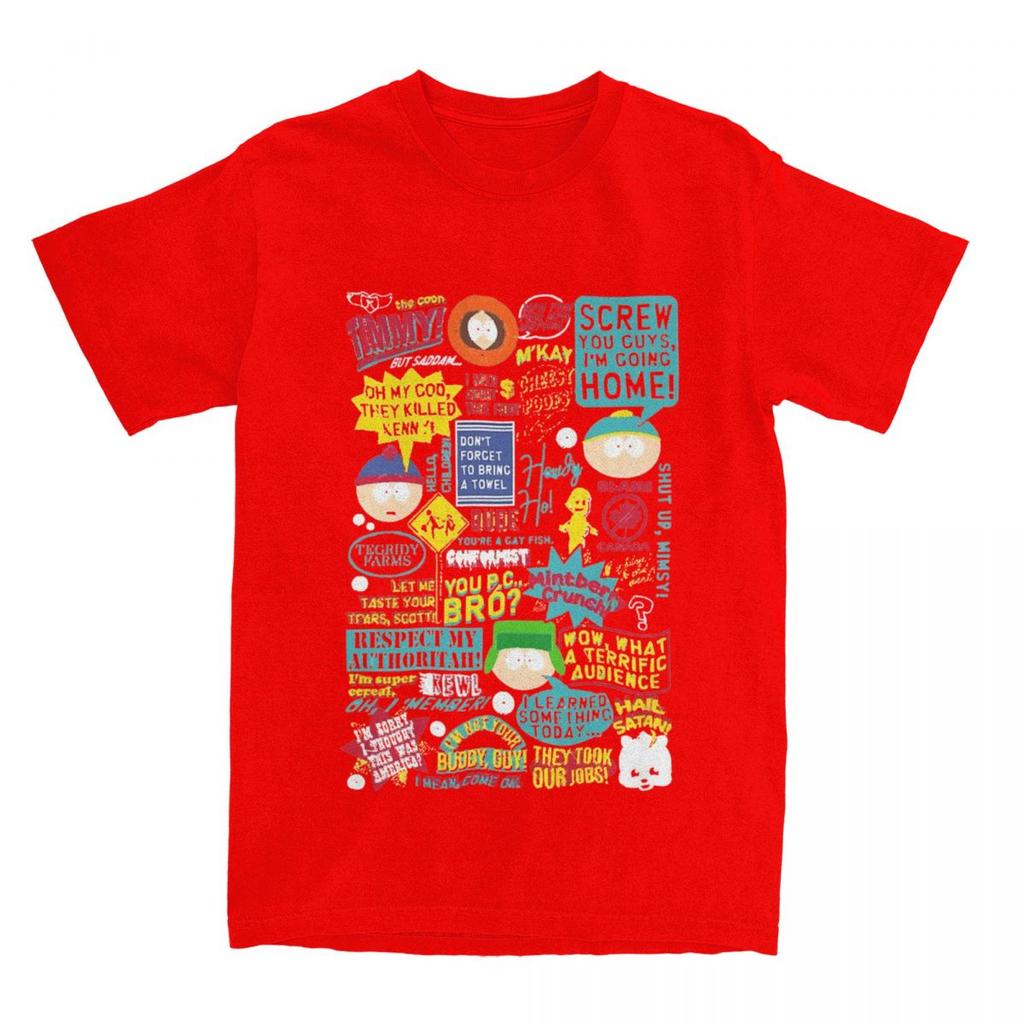 Southparks Citat T-shirt rolig eric cartman Trendiga Coola T-shirts Kortärmade Vintage Toppar Sommar Bomull Överdimensionerade Kläder