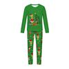 Parent-Child Matching Christmas Print Loungewear Set, Long Sleeve Top and Uncuffed Pants with Raglan Sleeves