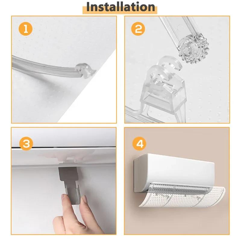 Transparent Air Conditioner Wind Deflector Anti-Direct Blowing Windshield Cold Air Deflector Purification Wind Outlet Baffle
