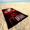 Horrorfilm I-It P-Pennywise Clown Strandtuch Für Kinder Badetuch Pooltuch Urlaubsgeschenk Picknicktuch Partygeschenk