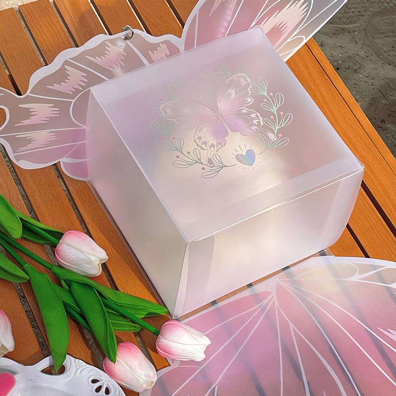 5pcs Candy Gifts Bags Party Supplies Handheld Flower Box Birthday Party Plastic Box Baby Shower 2 Styles