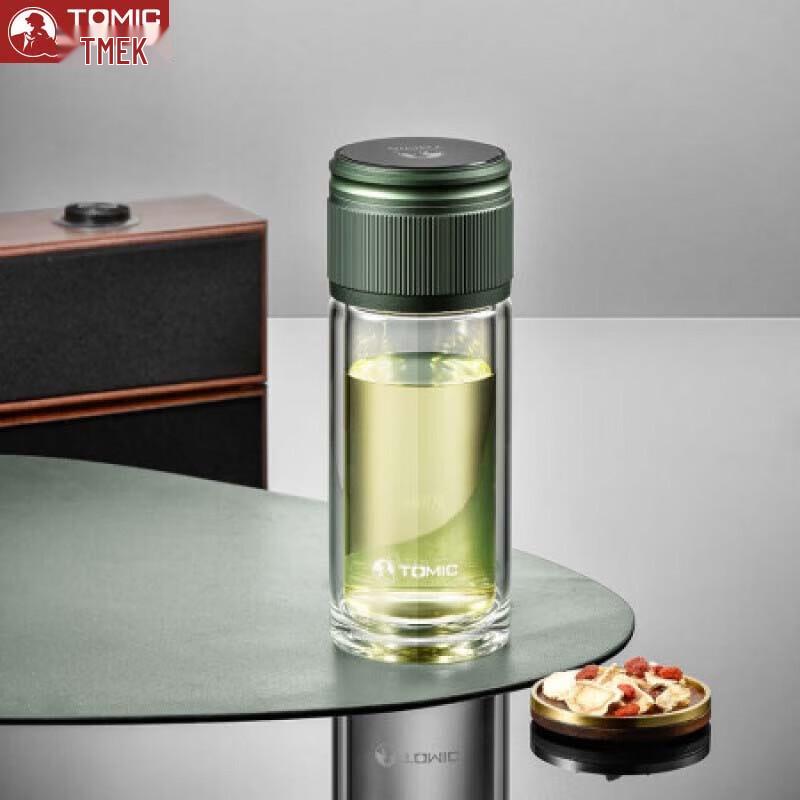 TOMIC Double-Layer Borosilicate Glass Tea Mug
