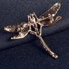 New Fashion Jewelry Women's Vintage Noble Dragonfly Crystal Scarf Pin Brooches