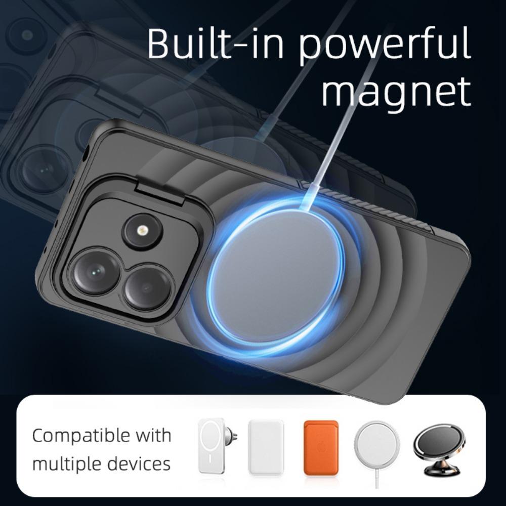 Redmi Note 14 Pro Plus 5G Phone Cover Magsafe Compatible For Xiaomi Poco X7 Wireless Charge Shockproof Case Camera Bracket Skin Touch Feel Funda