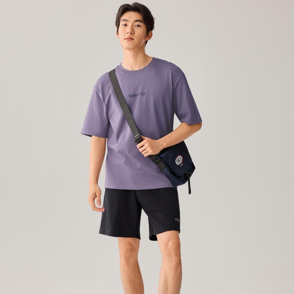 Skechers Elastic Comfortable Skin-Friendly T-Shirt Men Tops L226M016-03D1