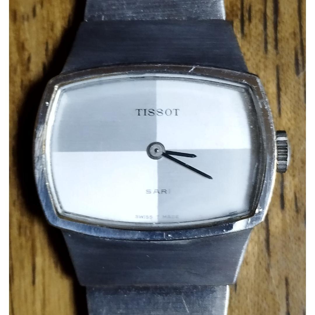 Used TISSOT SARI Silver Color Manual Winding Ladies