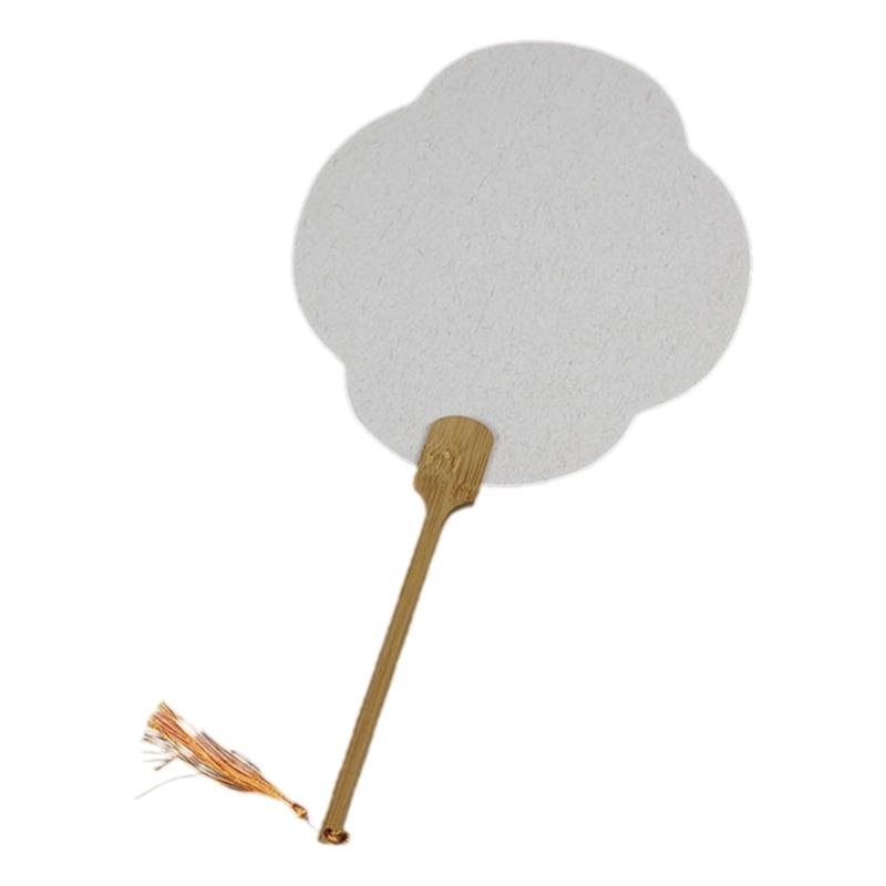 Blank Rice Paper Fan Round Fan Paper Hand Fan Wedding Fan Decorative Painting Fan Blank Fan Kids