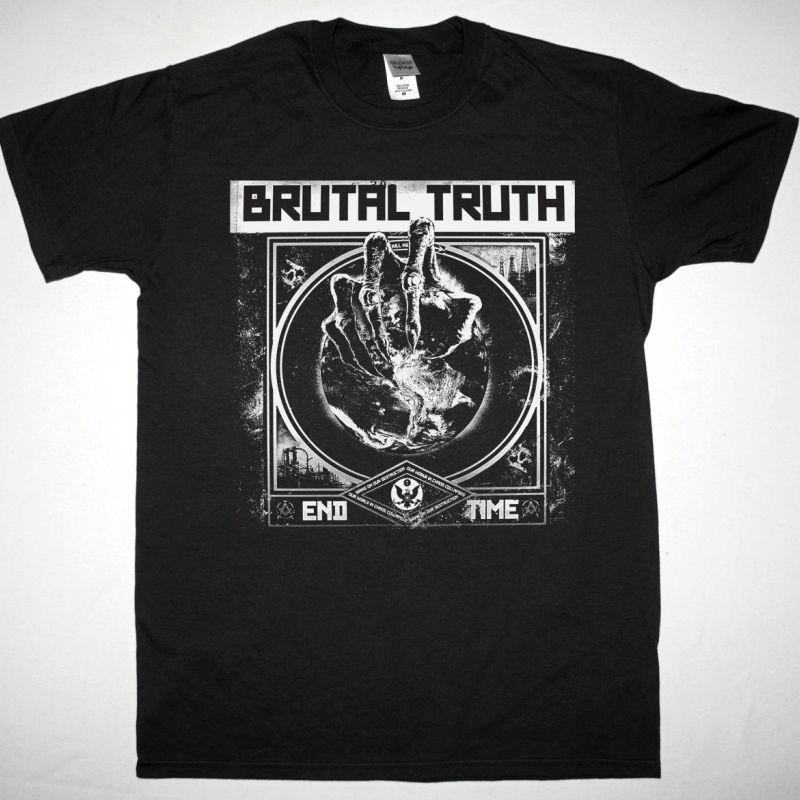 Brutal Truth End Time Black T-Shirt Grindcore Tee XL