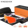 KINGSEVEN UV400 Sports Sunglasses Men Cycling Running MTB Eyewear Red Photochromic Protective Glasses Outdoor Bicycle Goggles
