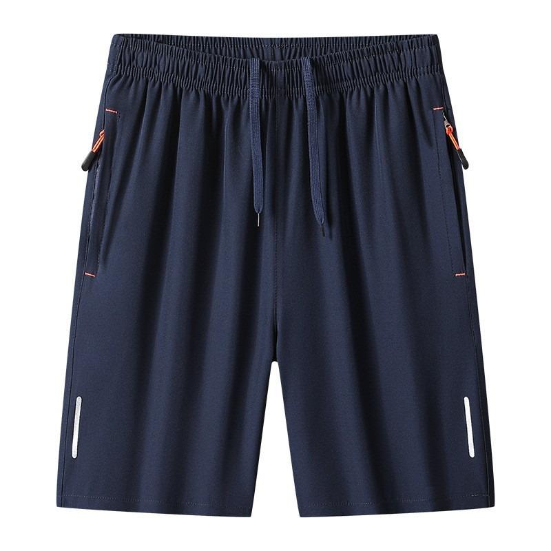 Summer men's shorts quick-drying ice silk sports casual cool loose large size thin five-point pants beach pants
