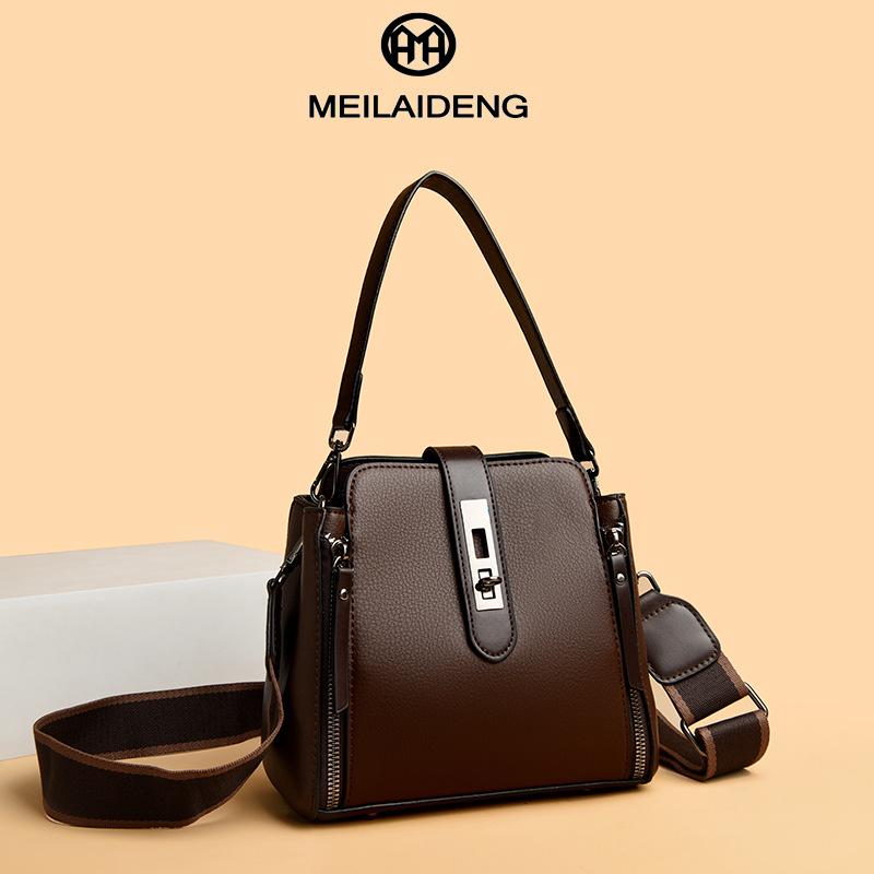 

Высококлассные универсальные женские сумки: Вместительная одноплечевая сумка-ведро кроссбоди кофейный