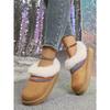 2025 Plus Size Winter New Arrival Comfortable Chunky Sole Padded Toe Ethnic Style Slip-On Snow Boots Cotton Boots for Women