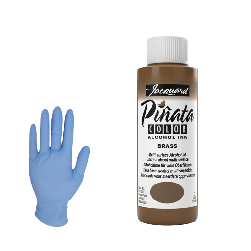 

[Japanese instruction manual included] Jacquard jacquard Pinata pinata 7 colors alcohol ink metallic ink 4oz 4 oz plastic pottery resin craft (brass)